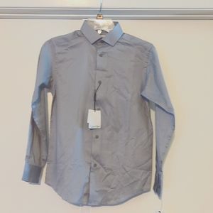Boys Calvin Klein sateen dress shirt, NWT